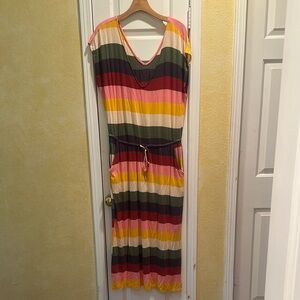 Striped Multicolor Maxi Dress